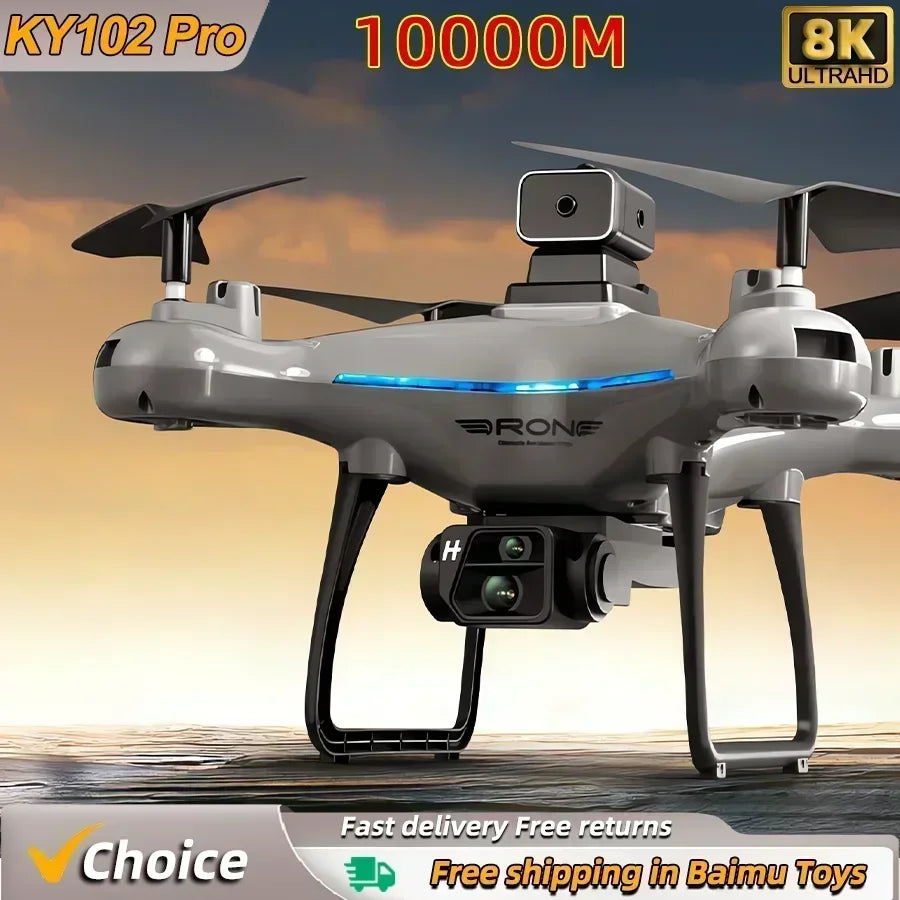 KY102 Drone 8K HD Profesional Dual-Camera Aerial Photography Obstacle Avoidance Optical Flow Aerial Four-Axis RC Drone
