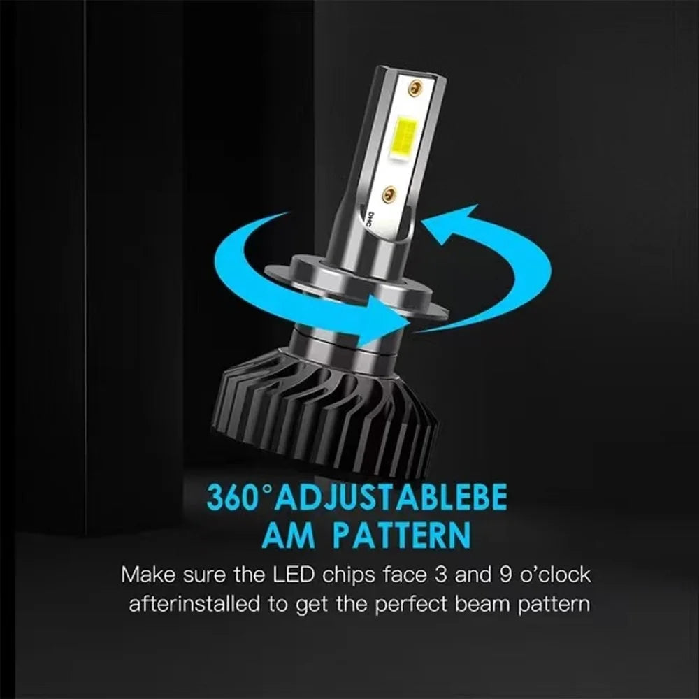2X H7 LED H4 Car Headlight Bulb 30000LM CSP3570 CSP1860 COB H1 H3 H8 H9 H11 9005 HB3 9006 HB4 9012 Light for Vehicle Auto CANBUS