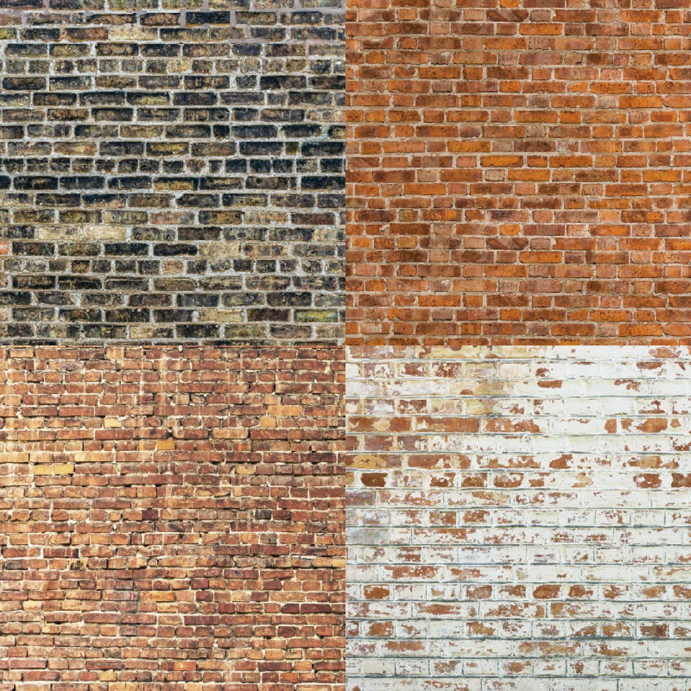 12 Sheets Brick Wall Pattern Scrapbooking Material Hand Account Background Paper DIY Album Scrapbook Papers