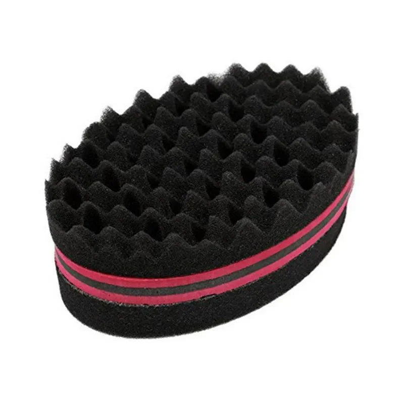 Oval Double Sides Magic Twist Hair Brush Sponge Brush for Natural Afro Coil Wave Dread Sponge Brushes Hair Braids Braiding