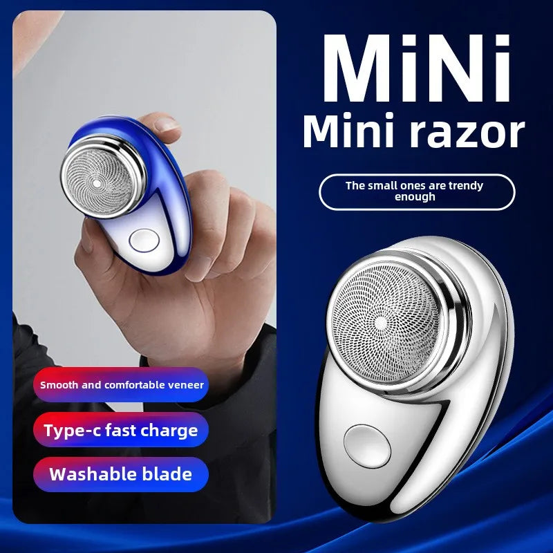 Men's Mini Shaver Waterproof Razors Machine with USB Charging Portable Electric Razor Essential Beard Trimmer for Outdoor Travel