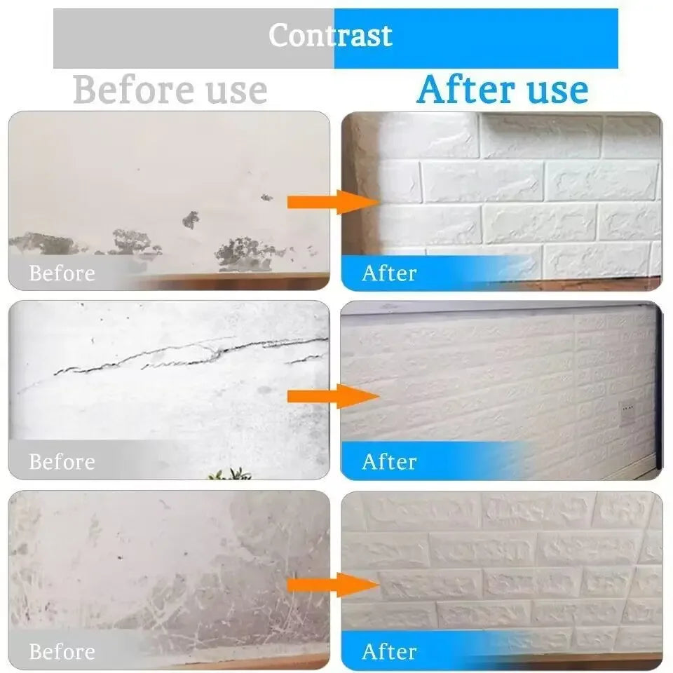 70cmx1m 3D Wall Sticker Imitation Brick Bedroom Home Decor Waterproof Self-adhesive DIY Wallpaper for Living Room