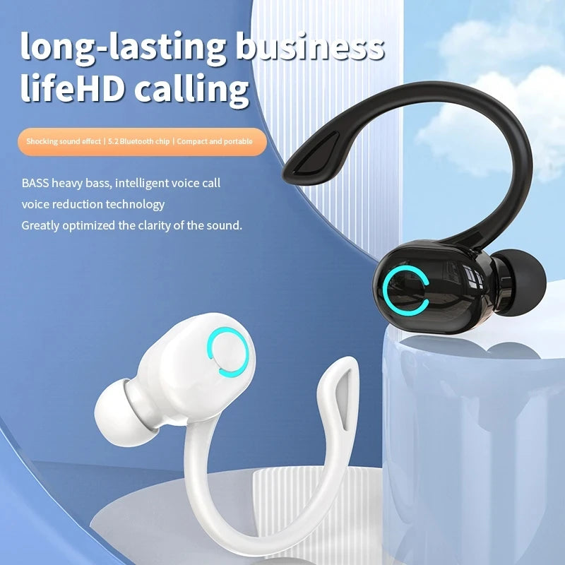 Bluetooth 5.2 Earphones Sport Headphones Wireless Earbuds Ultra-long Standby Handsfree Headset with Mic for Xiaomi Huawei