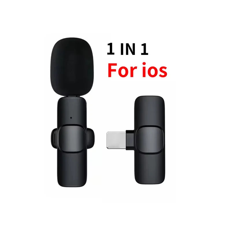 Mini Lavalier Microphone Portable Audio Video Recording Mini Lapel Mic Wireless Microfone for IPhone TypeC ipad Game Phone