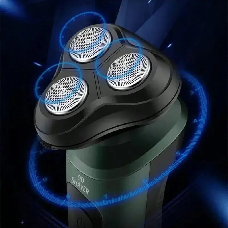 9D Electric Shavers For Men Waterproof Electric Trimmer Razor Wet  Dry Use Rechargeable Battery Rotary Shavers Machine Shaving