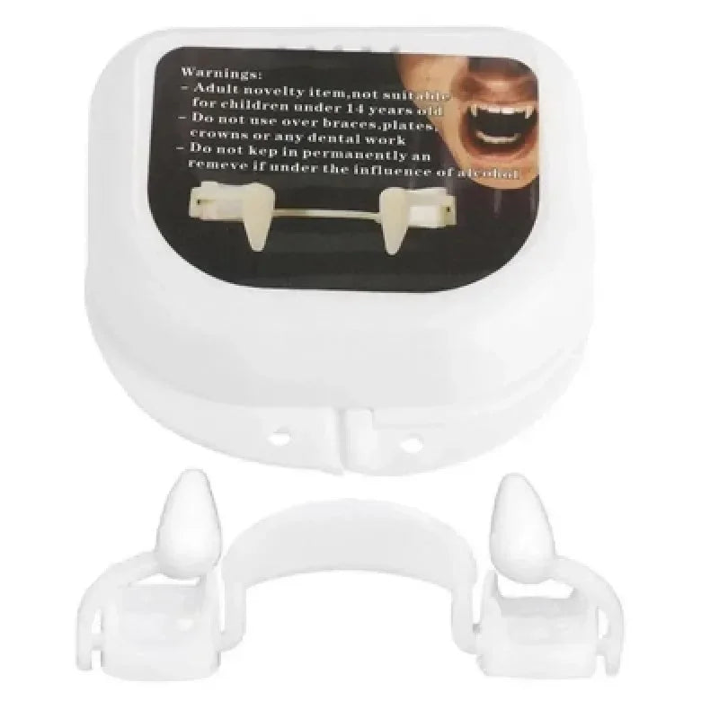 Retractable Vampire Teeth Dentures Fangs Halloween Cosplay Vampire Fangs Dentures Zombie Teeth Prop Halloween Party Decoration
