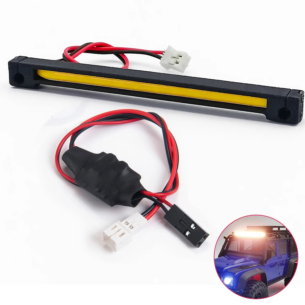 YEAHRUN Plastic Roof Light 6LED Lights Bar Spotlight Headlights Taillights for 1/18 RC Crawler TRX4M Bronco Defender K10 Parts