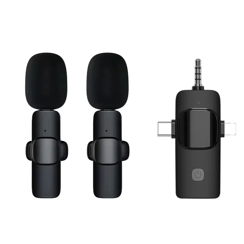 Mini Lavalier Microphone Portable Audio Video Recording Mini Lapel Mic Wireless Microfone for IPhone TypeC ipad Game Phone