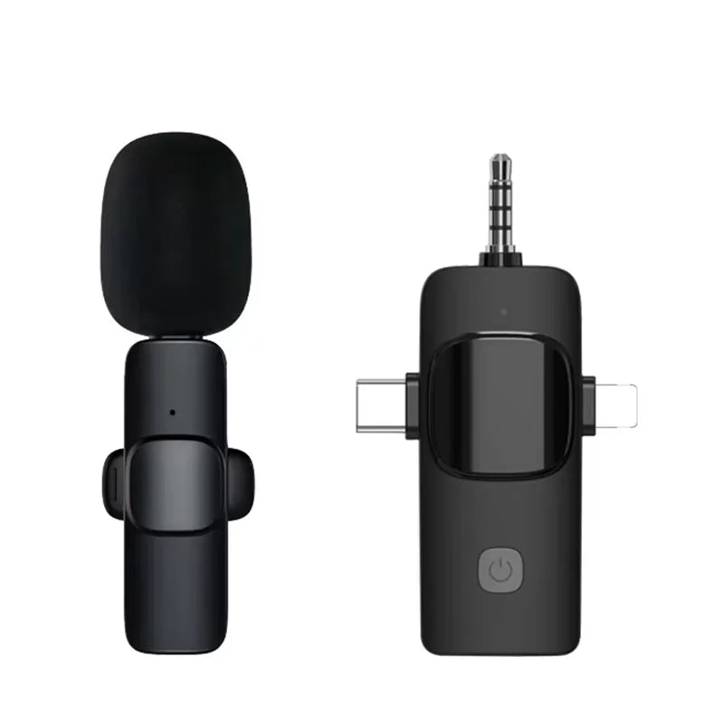 Mini Lavalier Microphone Portable Audio Video Recording Mini Lapel Mic Wireless Microfone for IPhone TypeC ipad Game Phone