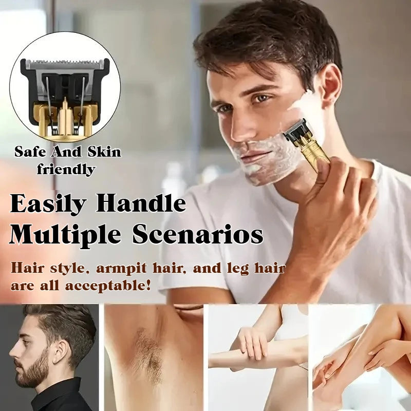 T9 Vintage Cordless Hair Cutting Machine - Professional Barber Trimmer for Men Beard Shaving for Shavers with Lightweight Design