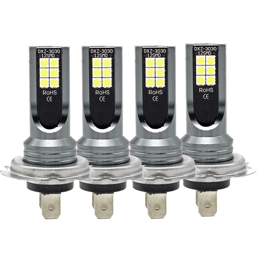 H7 Led Light Bulb Kit Car Fog Light Bulbs 55w Super-Bright 6000k White Led Lights For Vehicles High Power Auto Headlight LED DRL