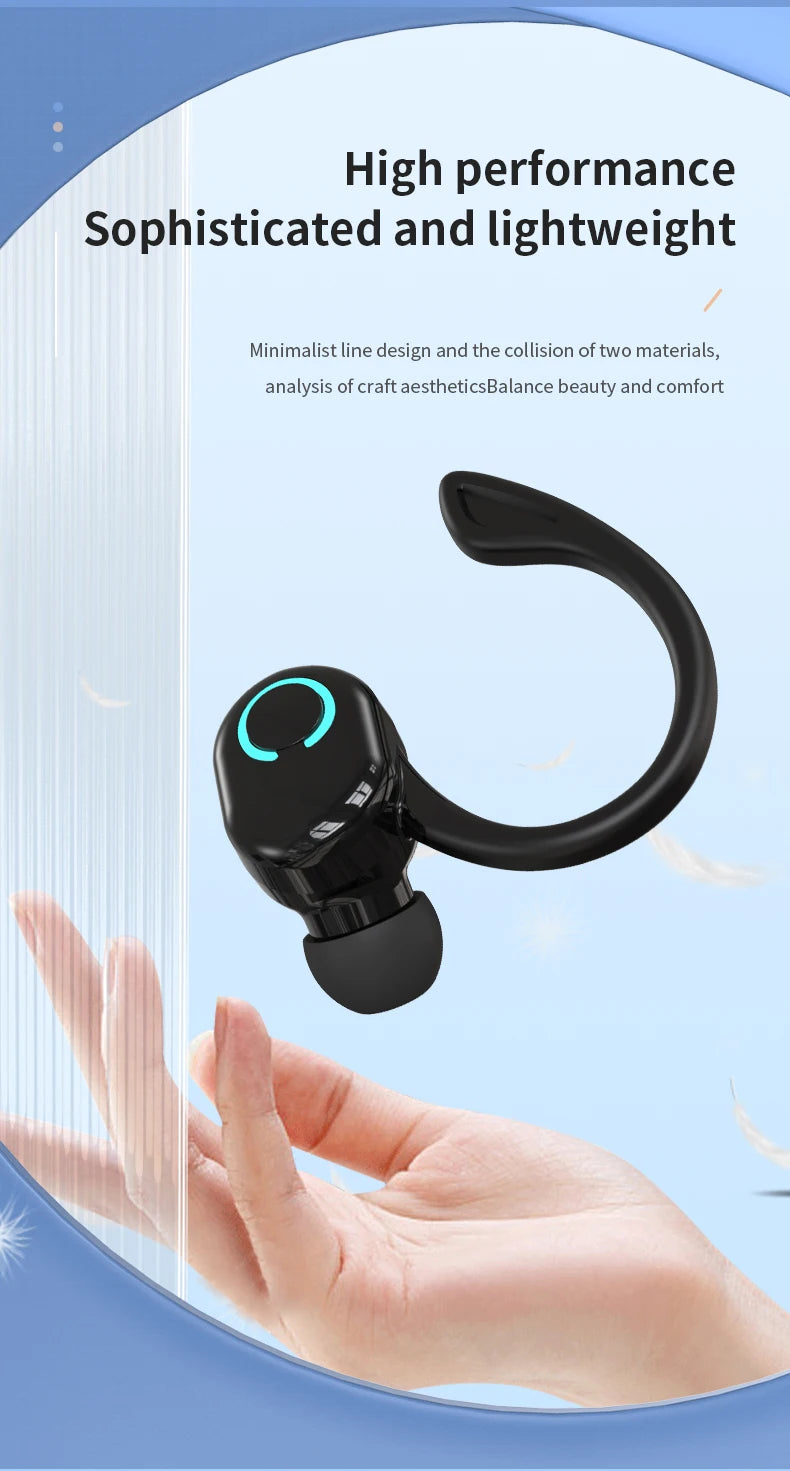 Bluetooth 5.2 Earphones Sport Headphones Wireless Earbuds Ultra-long Standby Handsfree Headset with Mic for Xiaomi Huawei