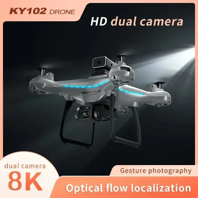 2025 KY102 Drone 8K Professional Dual Camera Brushless Quadcopter Obstacle Avoidance Optical Flow Aerial Drone RC 10000M