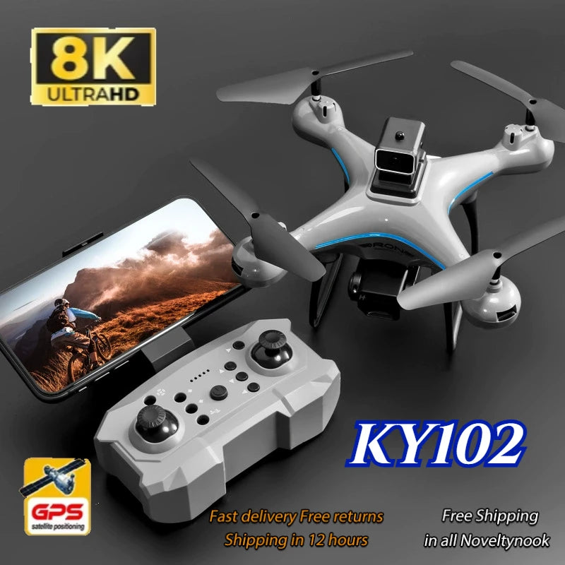 KY102 Drone 8K HD Profesional Dual-Camera Aerial Photography Obstacle Avoidance Optical Flow Aerial Four-Axis RC Drone