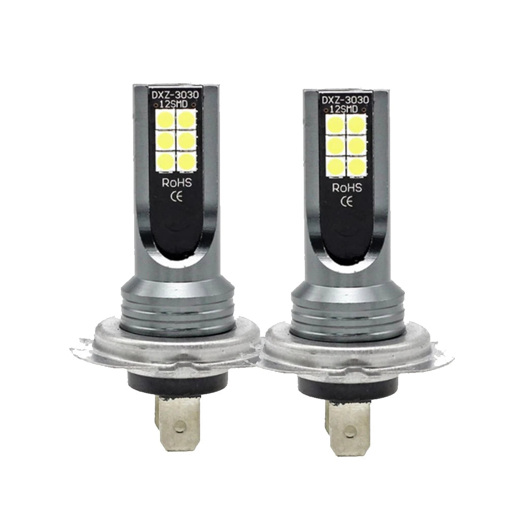H7 Led Light Bulb Kit Car Fog Light Bulbs 55w Super-Bright 6000k White Led Lights For Vehicles High Power Auto Headlight LED DRL