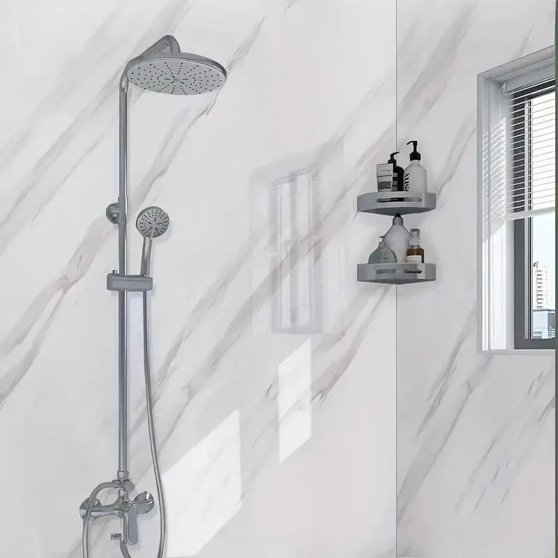 1 Roll Marble Self-adhesive Bathroom Jazz WhiteStickers Kitchen Wallpaper Adhesive Film Waterproof And Grease-proof Wall Sticker
