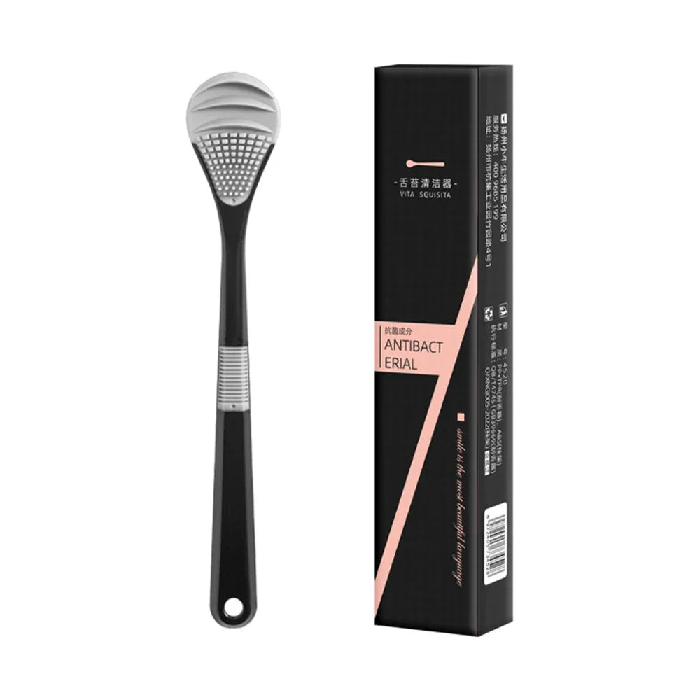 New Silicone Tongue Scraper Double Side Tongue Cleaner Brush Cleaning Coated Tongue Toothbrush Fresh Breath Oral Care Tools