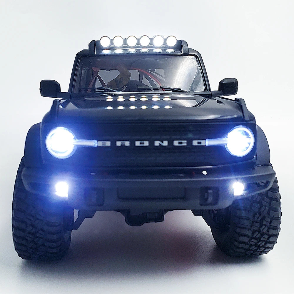 YEAHRUN Plastic Roof Light 6LED Lights Bar Spotlight Headlights Taillights for 1/18 RC Crawler TRX4M Bronco Defender K10 Parts