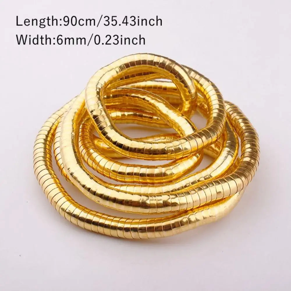 New Alloy Bendable Snake Necklace Gold Color Twistable Flexible Choker Jewelry Accessories Punk Bracelet