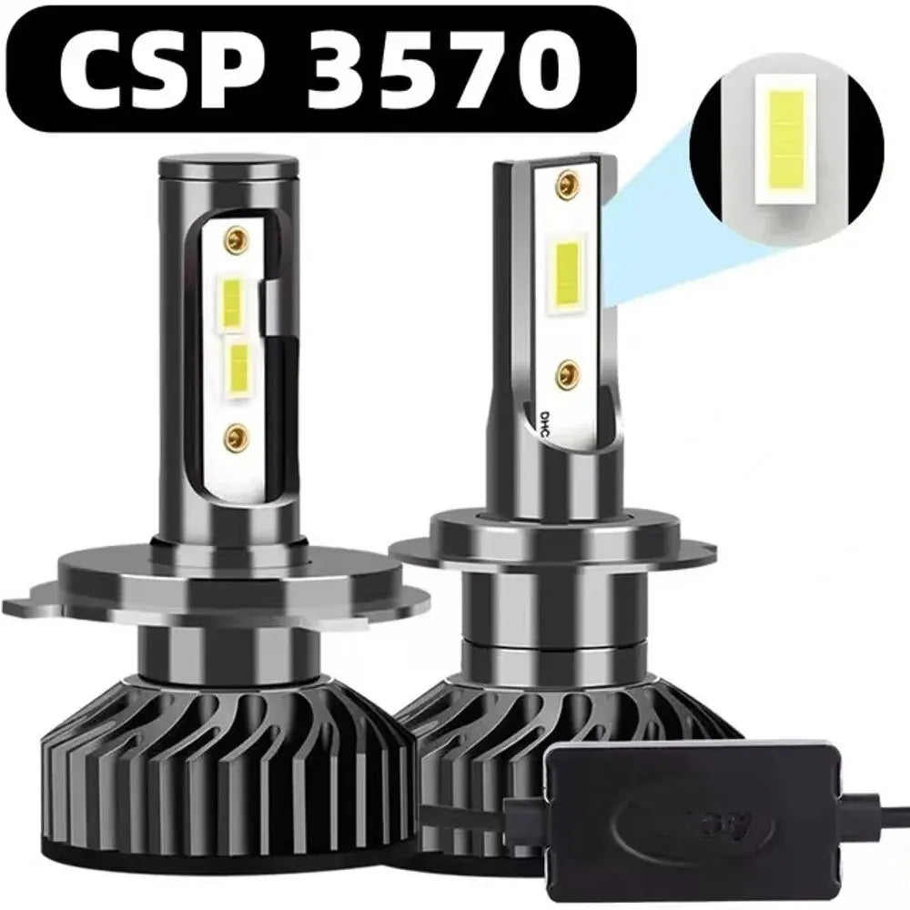 2X H7 LED H4 Car Headlight Bulb 30000LM CSP3570 CSP1860 COB H1 H3 H8 H9 H11 9005 HB3 9006 HB4 9012 Light for Vehicle Auto CANBUS