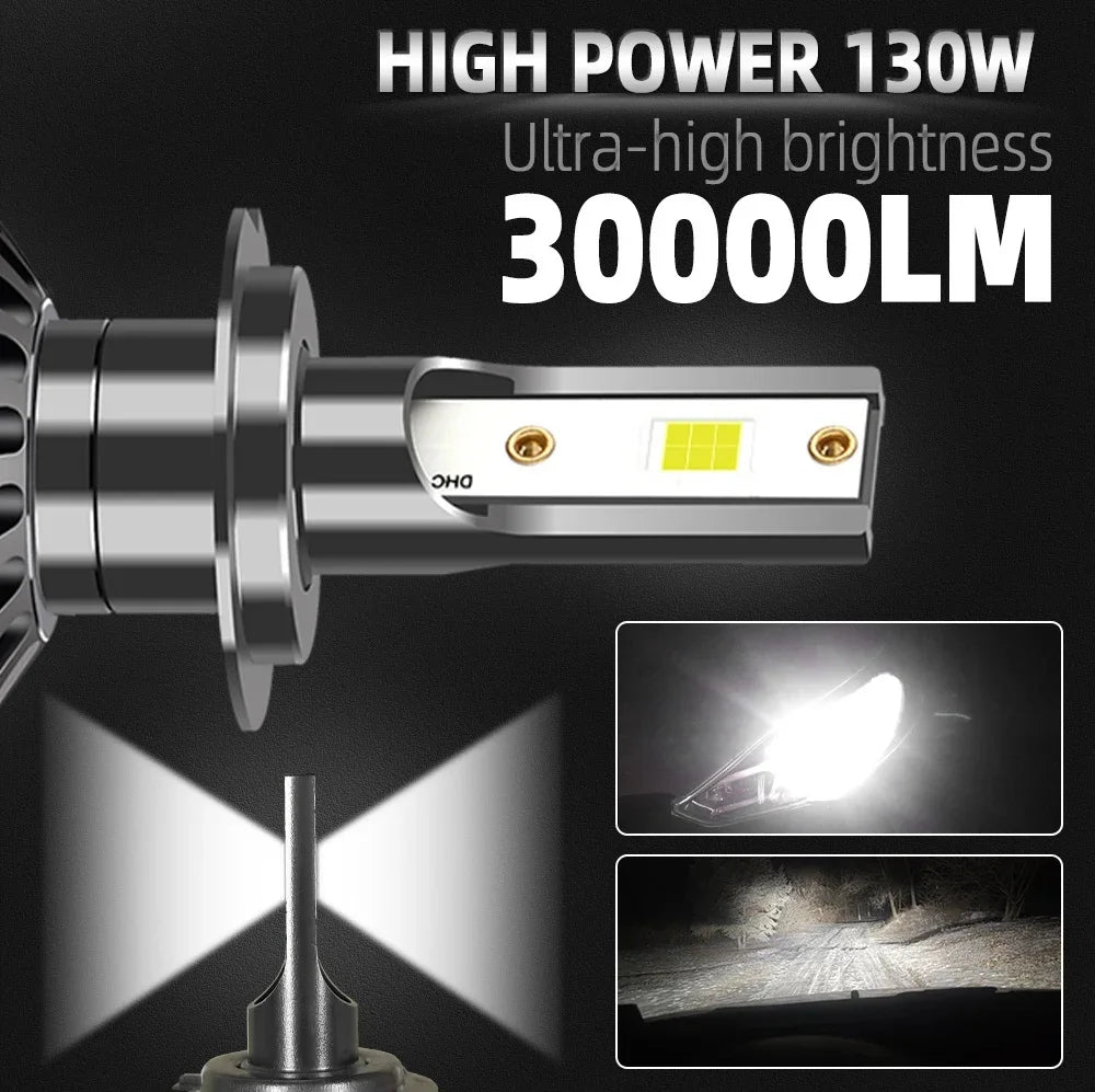 2X H7 LED H4 Car Headlight Bulb 30000LM CSP3570 CSP1860 COB H1 H3 H8 H9 H11 9005 HB3 9006 HB4 9012 Light for Vehicle Auto CANBUS
